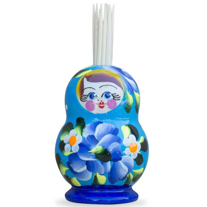 BestPysanky - Wholesale Decorative Tabletop Object - Assortment of 3 Wooden Dolls Toothpicks Holders2