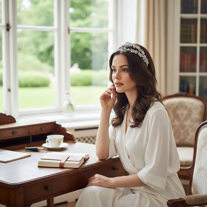 COLLECTION ATHENA - BANDEAU EN CRISTAL - AHB58 DORÉ pour la vente par Athena Bridal Jewellery