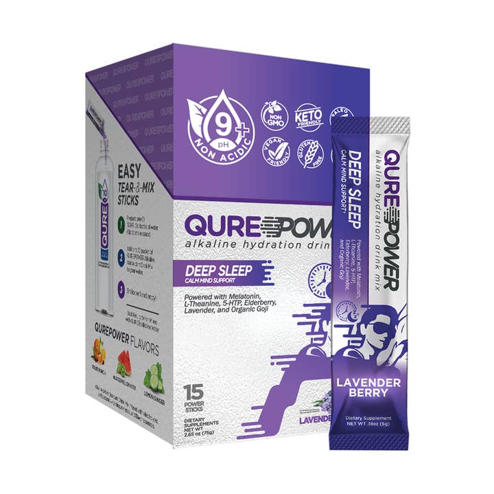 QURE Power Lavender Berry Sleep Support Stick (15 Pack) for wholesale by Meta Wellness