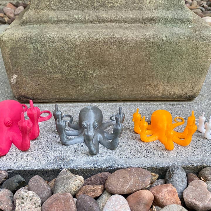 NumanPrints – Presente de novidade por atacado – Zangado Polvo Fucktopus Dedo Médio Dickasaurus Rex4