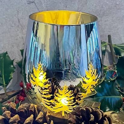 Orange & Cinnamon Christmas Candle - Silver for wholesale by The Greatwood Candle Co.