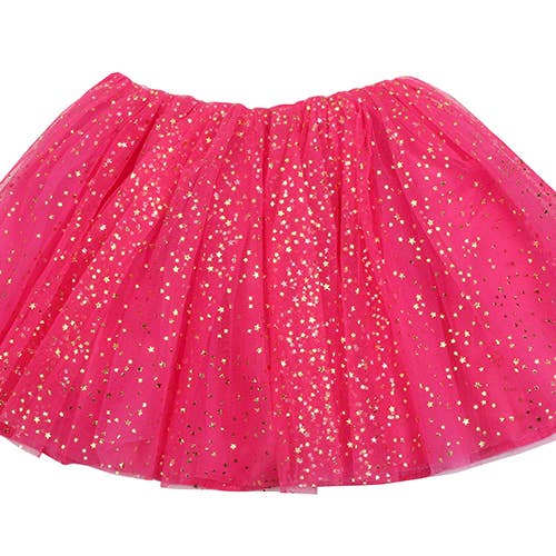 Sparkle Sisters by Couture Clips - Wholesale Tutu - Kids - Hot Pink Gold Star Tutu