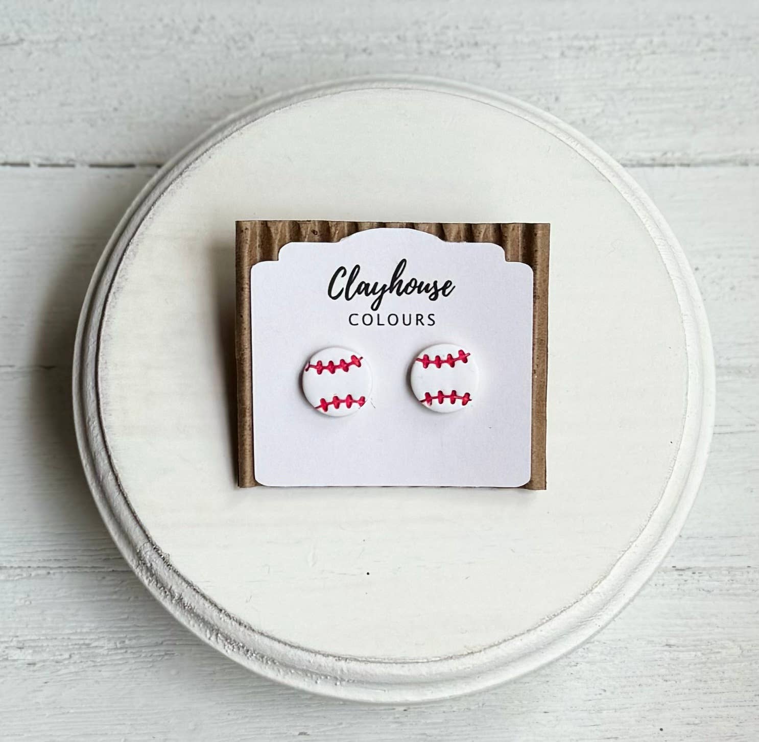 Clayhouse Colours - Vente Boucles d'oreilles pendantes - Boucles d'oreilles baseball6