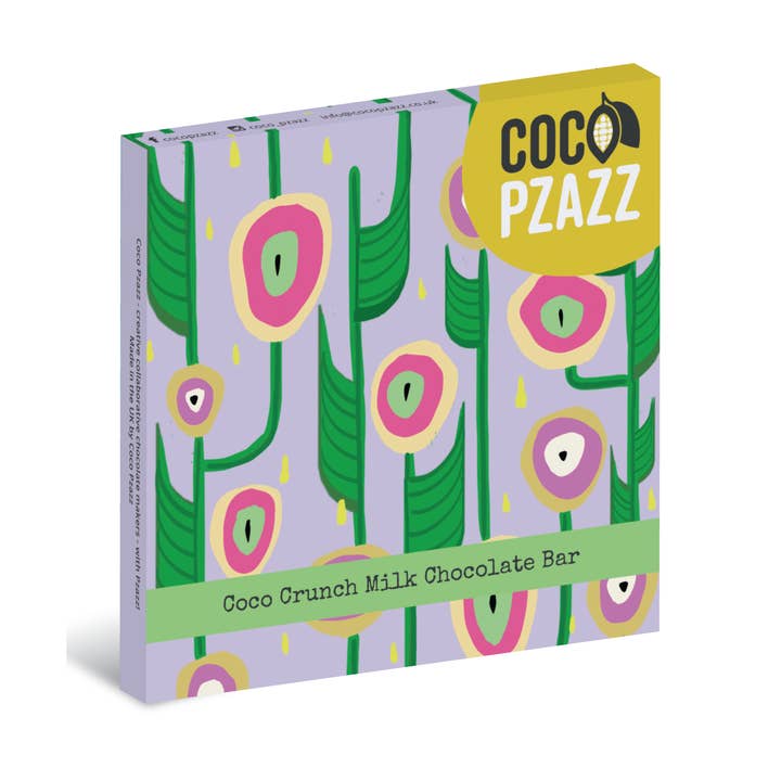 Coco Pzazz - Wholesale Chocolate Bar - Westmount Art Coco Crunch Milk Chocolate 80g