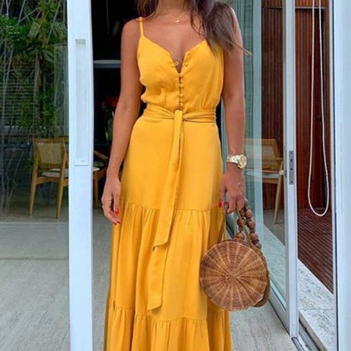 Self-Tie Maxi Cami Dress and other Purchase Wholesale camicia. Free Returns & Net 60 Terms on Faire trending on Faire.