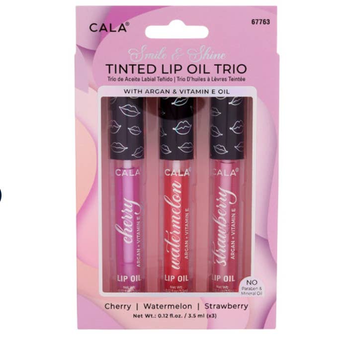 Best Beauty Group - Wholesale Lip Gloss - CALA Tinted Oil Lip Trio Care Gloss