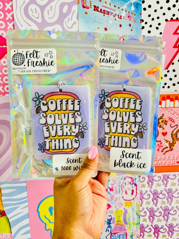 Coffee Girly Freshie Boutique Freshie Air Freshener for wholesale by Bizzz Designs