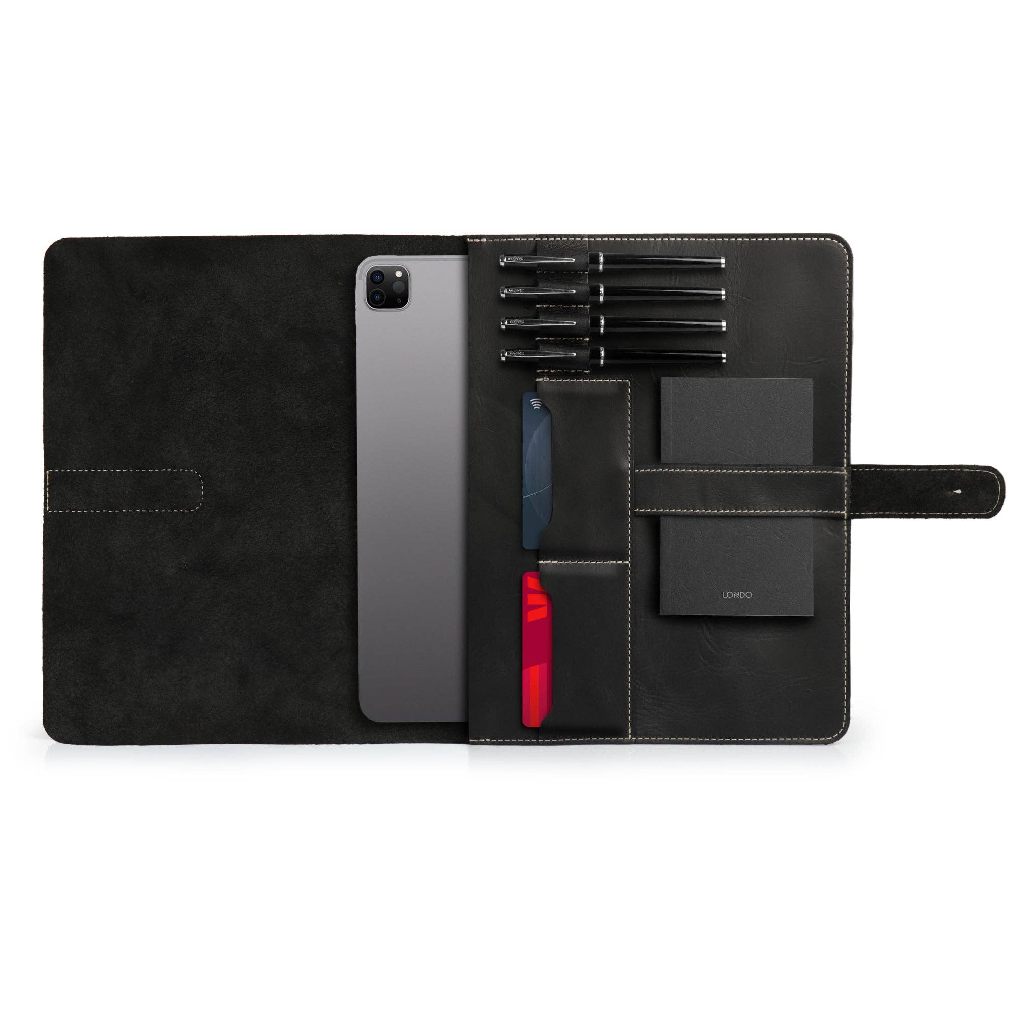 Londo – Engroshandel Taske til bærbar computer/tablet - Unisex – Londo Ægte Læder Tablet Cover med To Kortlommer & Læder Pen / Blyantholdere8