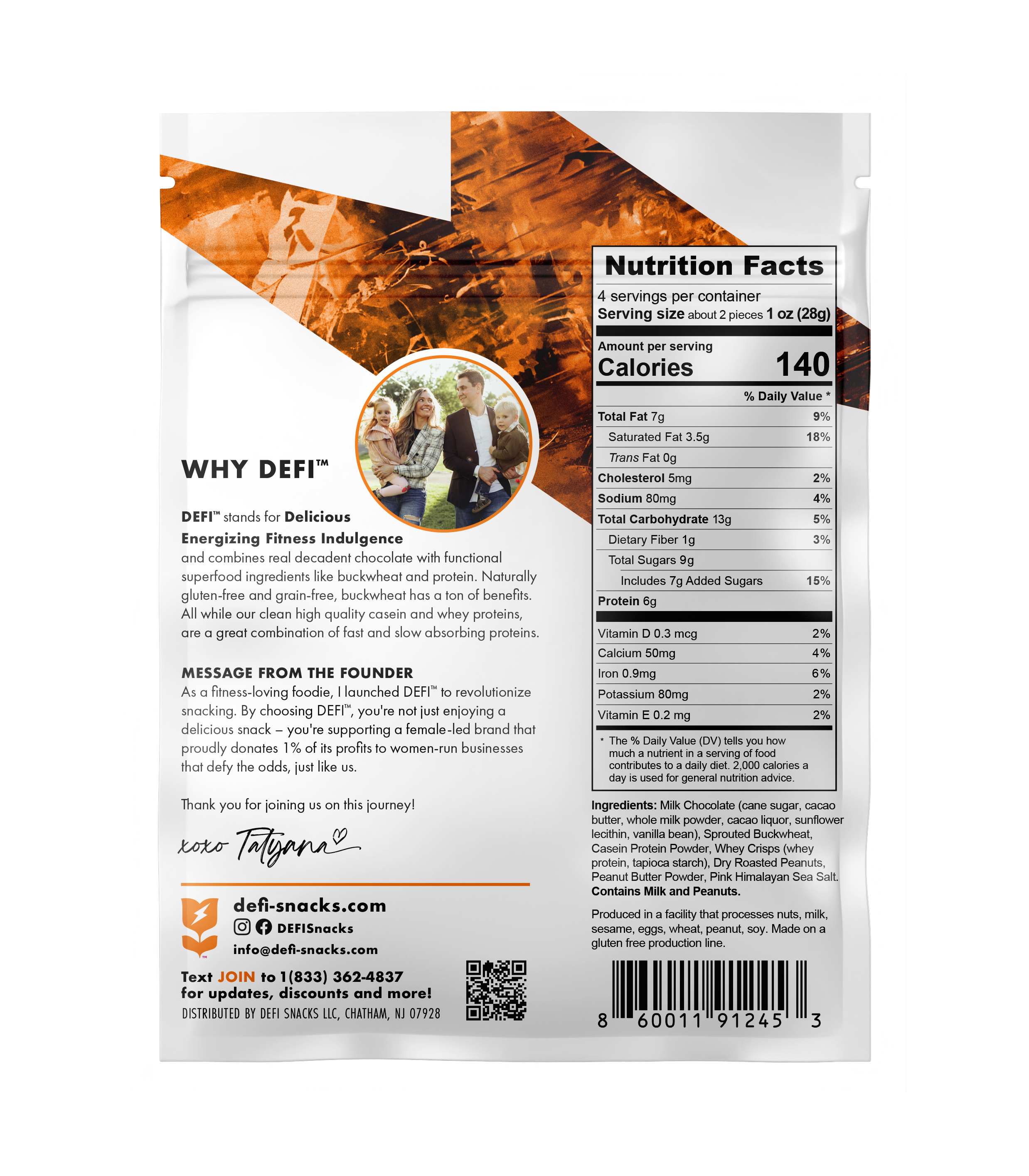 DEFI Snacks - Vente Chocolat - DEFI Bouchée Superfood Croustillante au Chocolat au Lait et Beurre de Cacahuète1