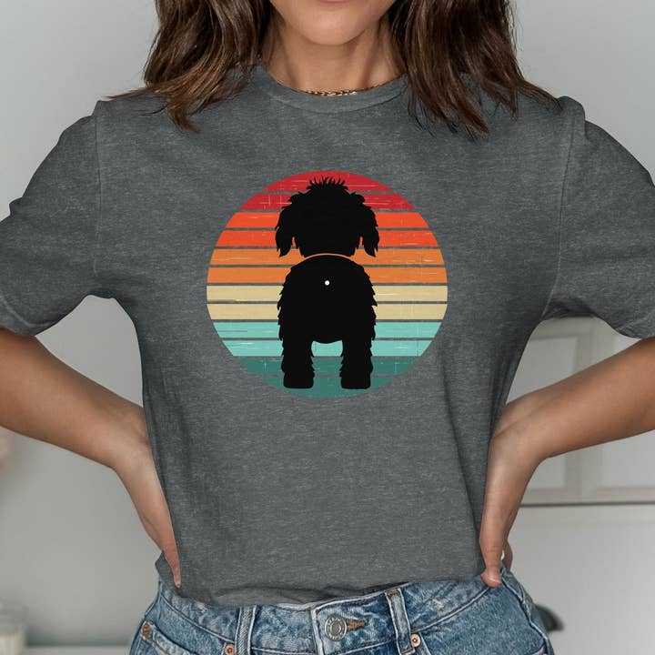 Lustiges Shaggy Wirehaired Mutt Dog Butt T-Shirt für den Großhandel von Peaches Mommy