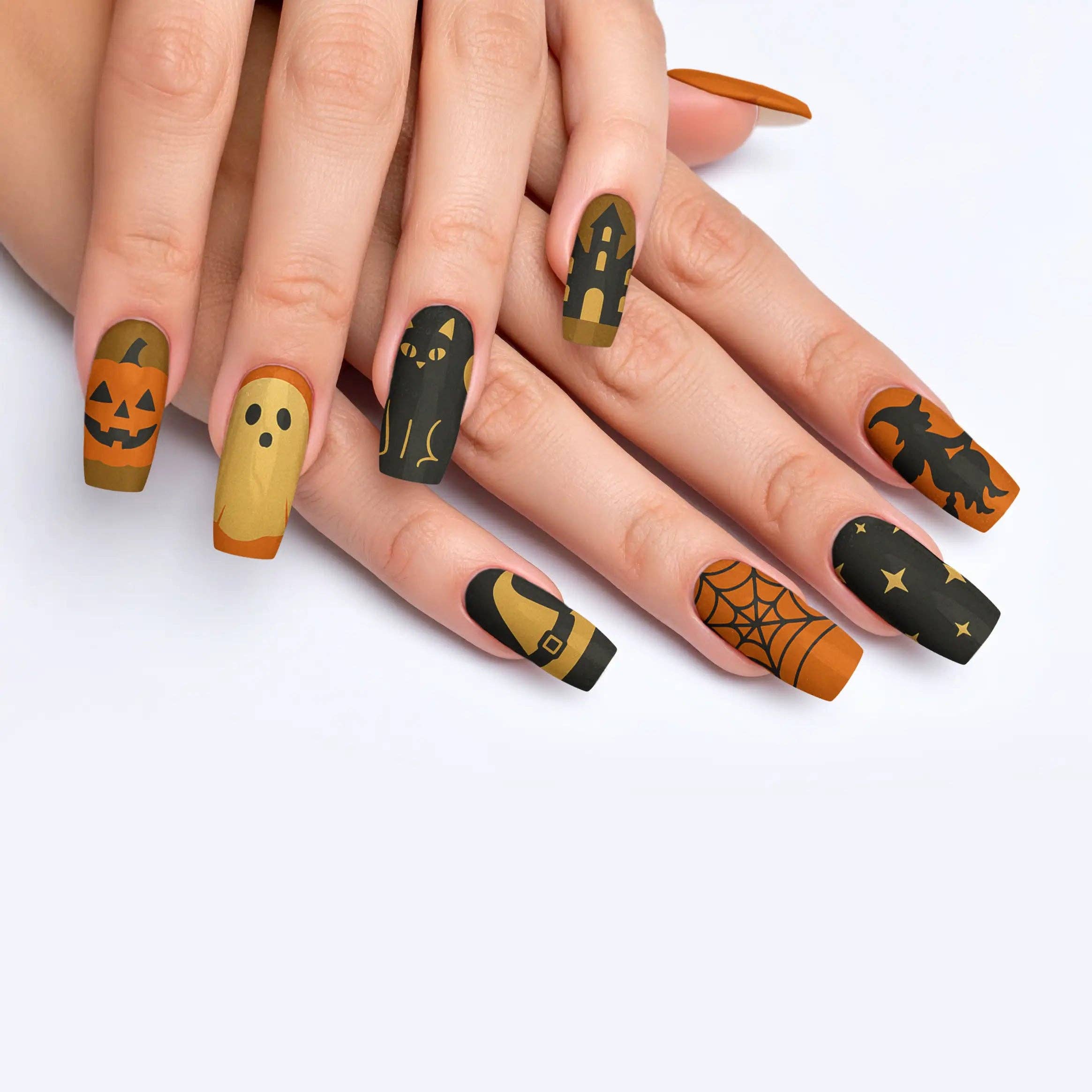 FYNE BODY - Wholesale Press-on/fake nails - Ghoul's Gold Glamour Halloween Press-On Nails67