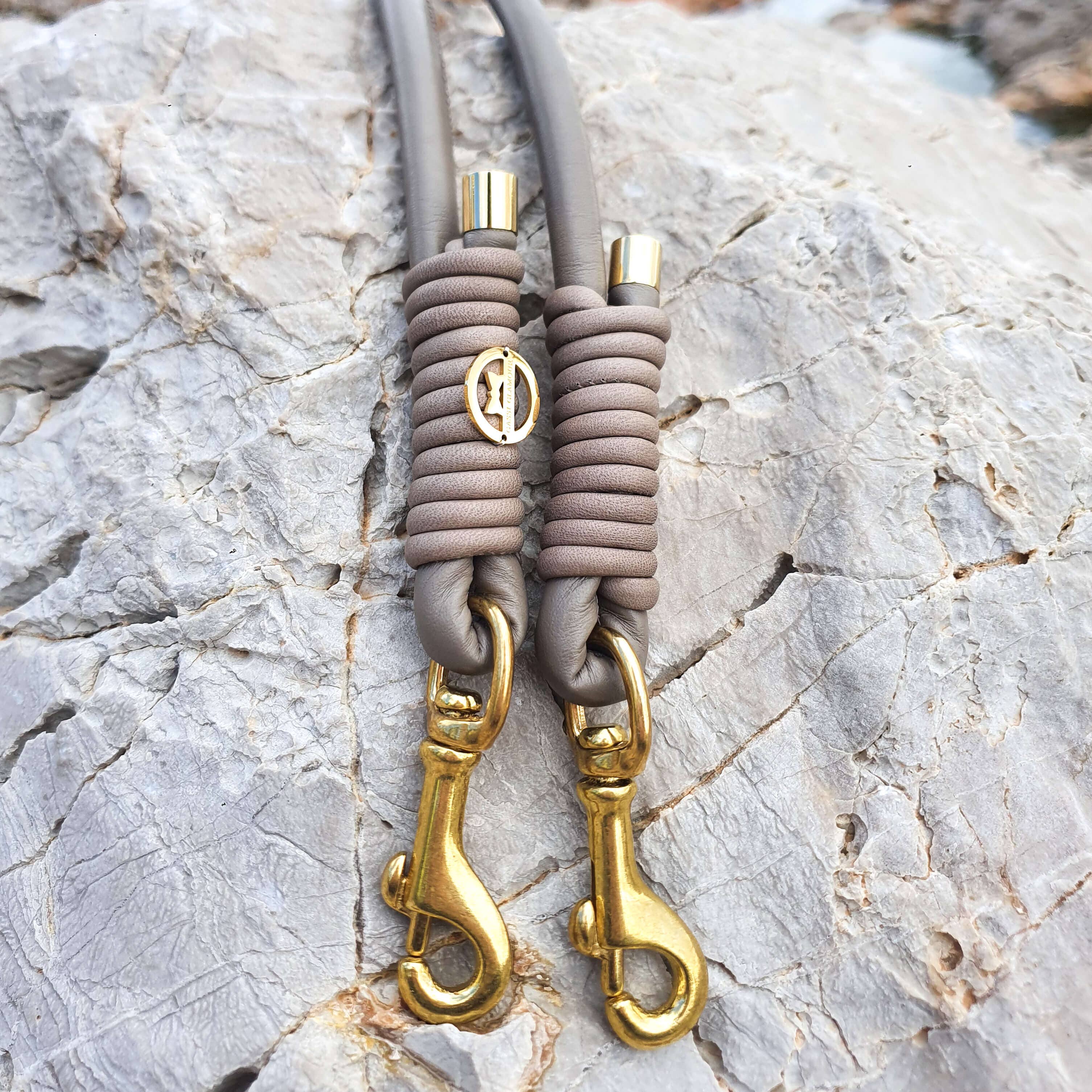 GASSI GLAMOUR - Wholesale Pet Leash - Dog - Taupe Leash2