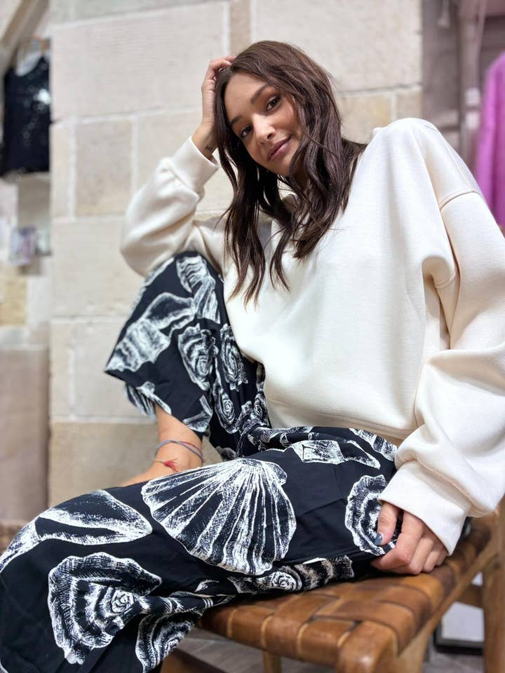 Rayon bukser med elastik i taljen Sam for engroshandel hos Bijondo