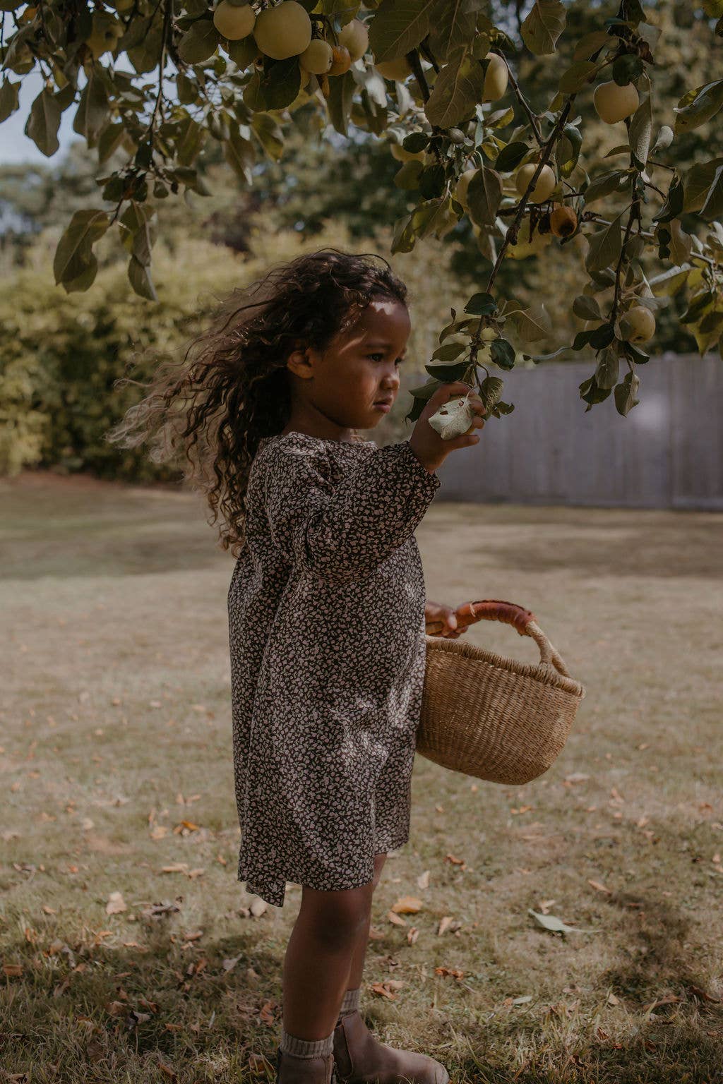 brun blomstret Mila Kjole for engroshandel på Faire3