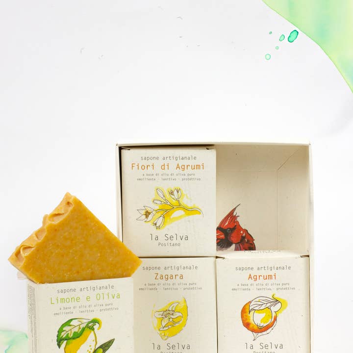 La Selva Positano Cosmetici Naturali – sabonete sólido por atacado – Caixa-presente com 4 sabonetes1