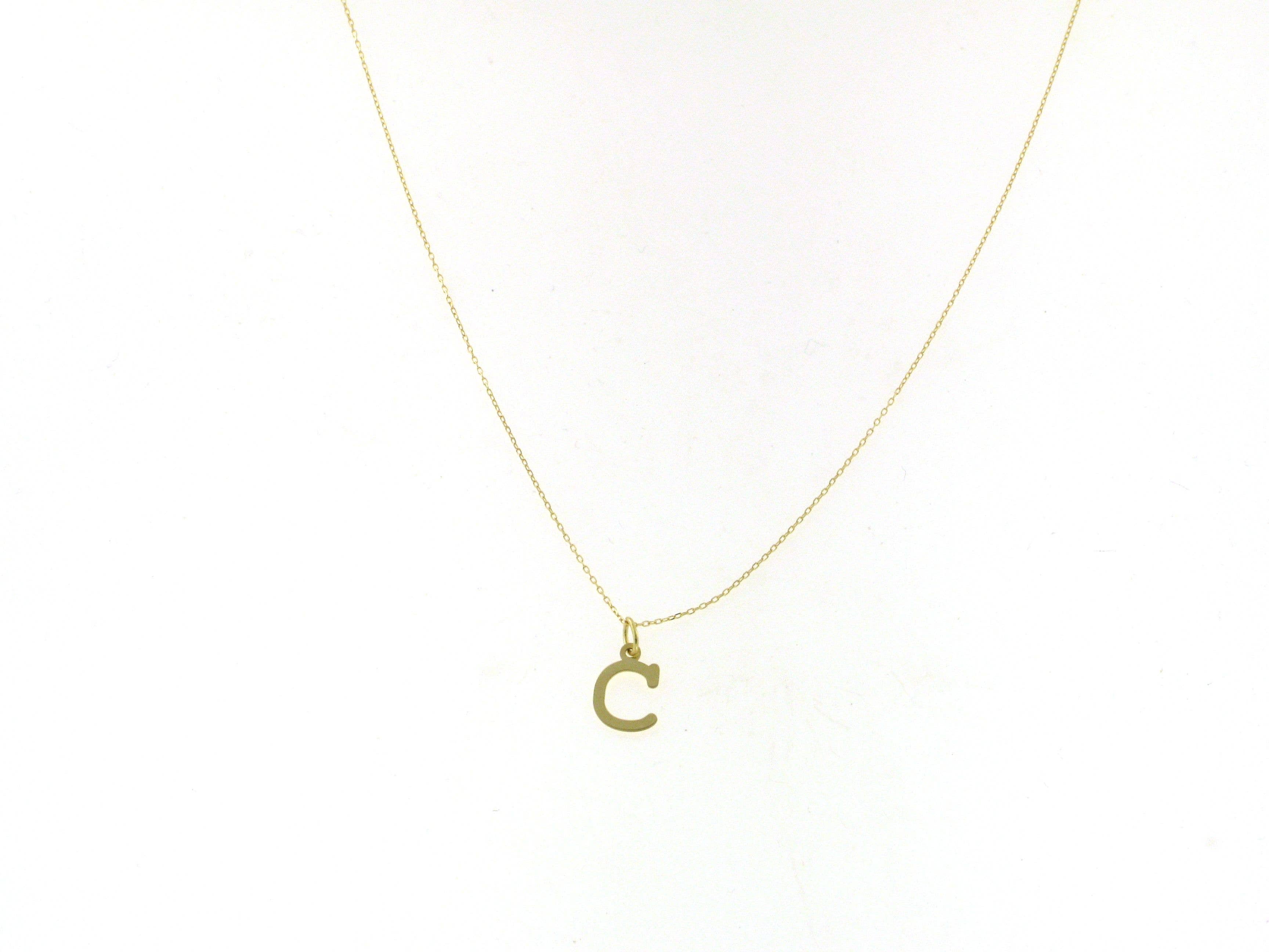 18K gold necklace, C initial necklace, minimalist necklace. for wholesale on Faire4