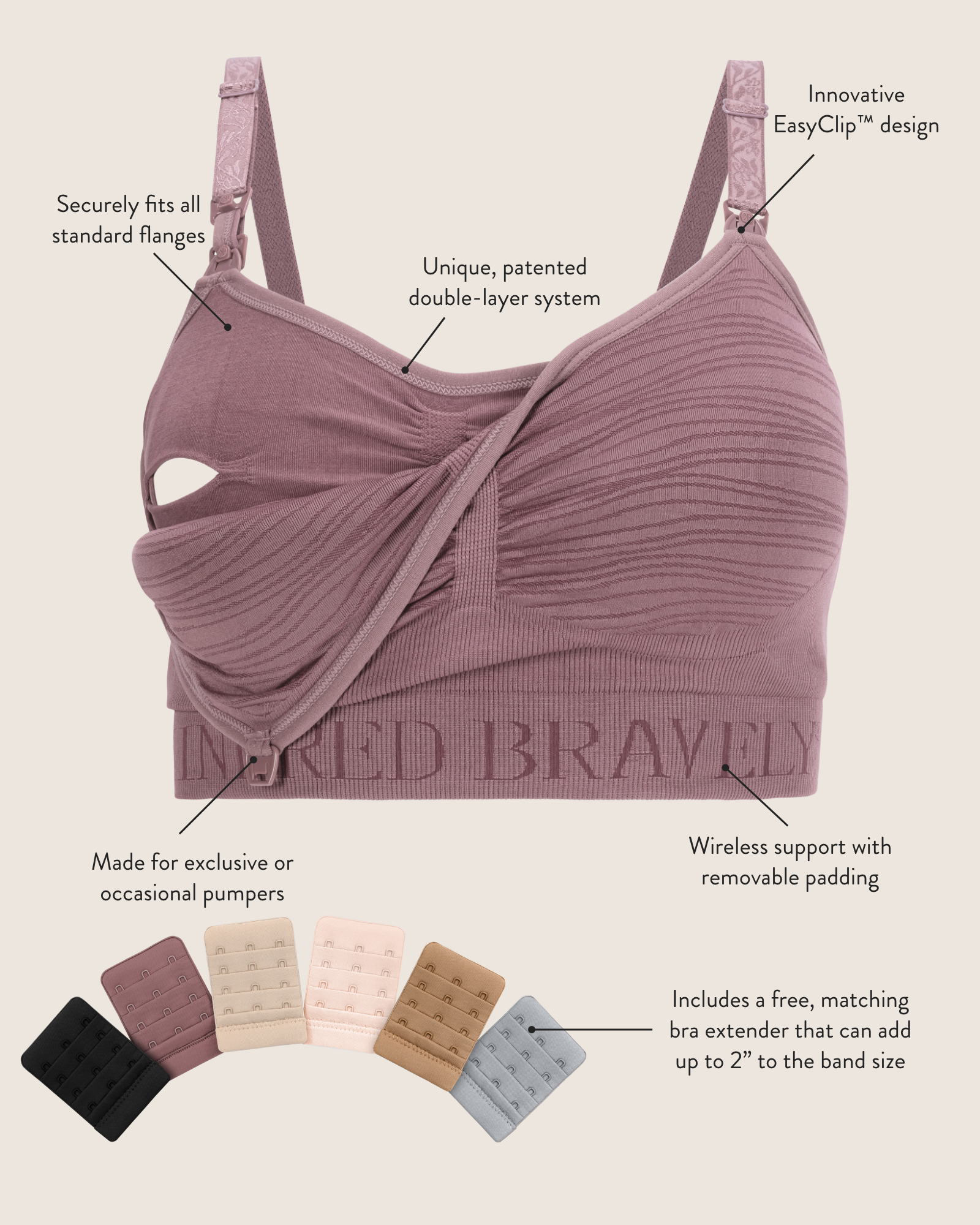 Kindred Bravely - Wholesale Nursing Bra - Maternity - Birthday Colors: Sublime® Hands-Free Pumping & Nursing Bra6