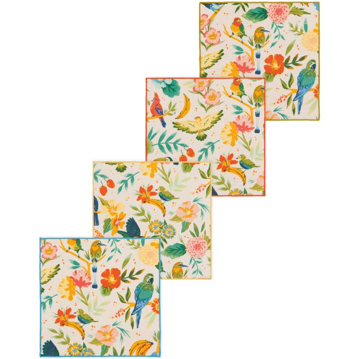 Danica Jubilee - Wholesale Dinner & Cloth Napkin - Tropical Trove Cocktail Napkins Set of 4