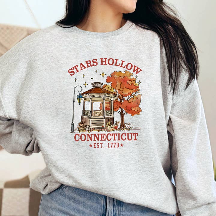 Stars Hollow Gilmore Girls Crewneck Sweatshirt for wholesale by Painted Lavender