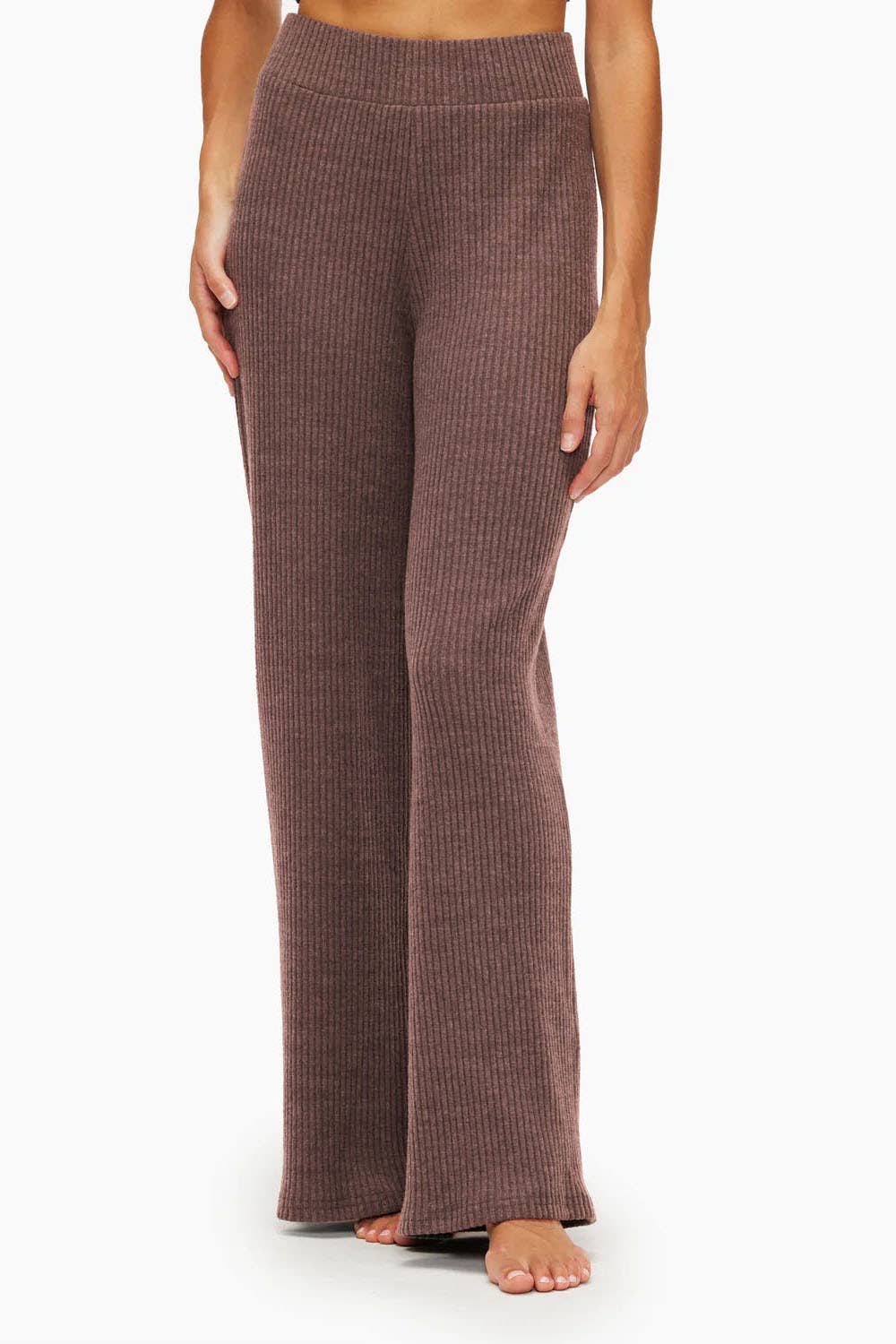 Color 5 – Engroshandel Loungesweatpants/jogginbukser – til kvinder – Color 5 ribstrikkede, bløde loungbukser med højtaljet vidde9