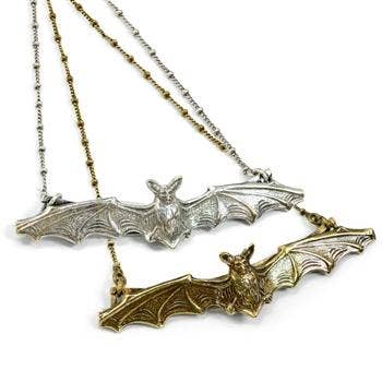 Bat Pendant Necklace N1401 for wholesale by Sweet Romance Jewelry