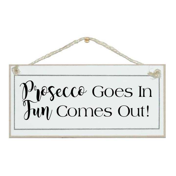 Il Prosecco entra... Drink Signs per la vendita all'ingrosso da parte di Crafty Clara