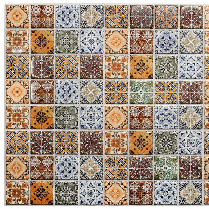 Motifs fractals abstraits multicolores en faux, 3,2 pi x 1,6 pi, panneau mural 3D en PVC, décoration de panneaux muraux de design intérieur, 5 pi² - Unité pour la vente par Dundee Deco