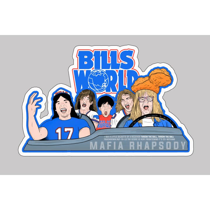 Autocollant 3 pouces "Le Monde de Bill" (Parodie de Wayne's World) pour la vente par Christmas All Over