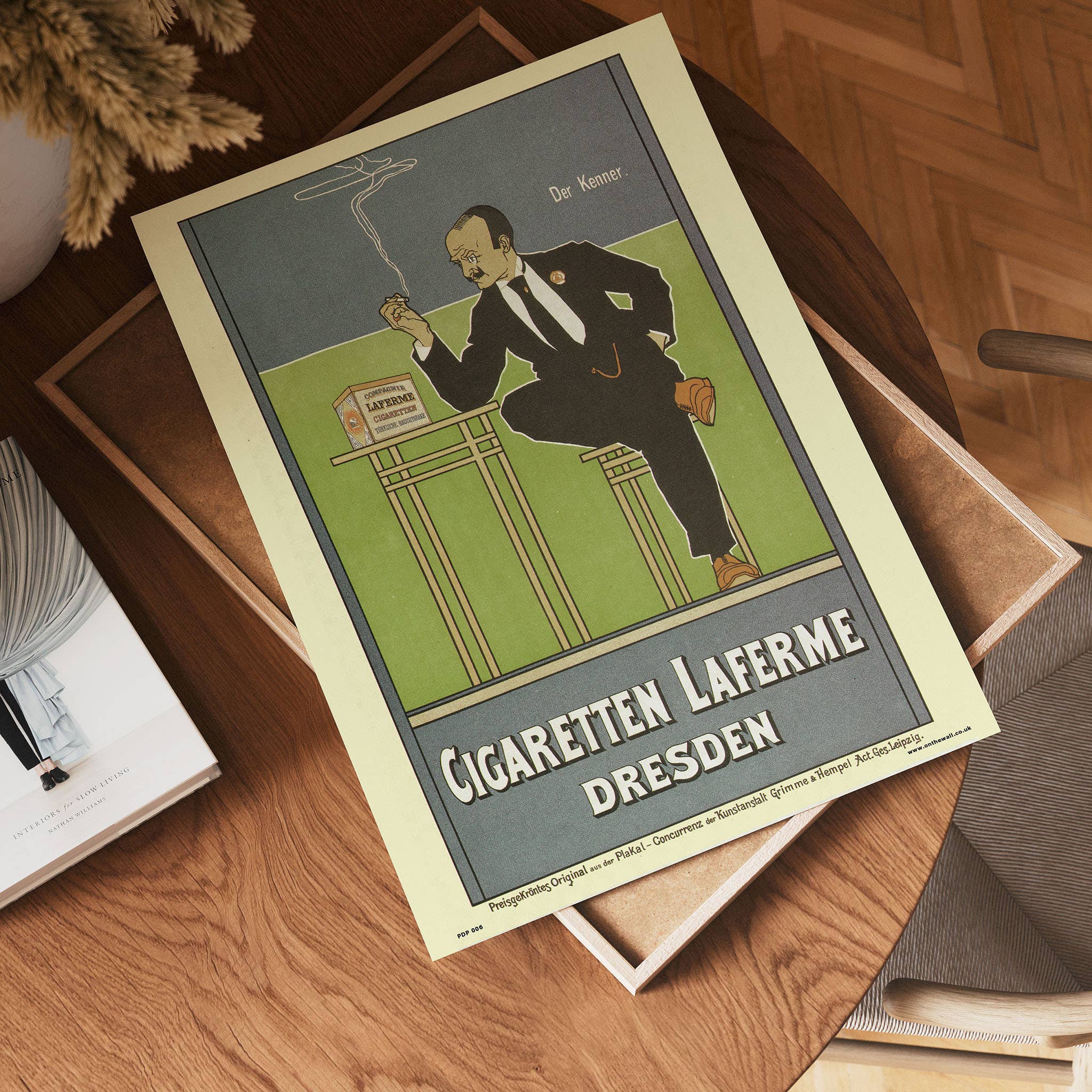 On The Wall Art Ltd - Wholesale Art Print - Art nouveau Cigaretten Laferme Dresden by Fritz Rehm Poster Art Print 30x40cm1