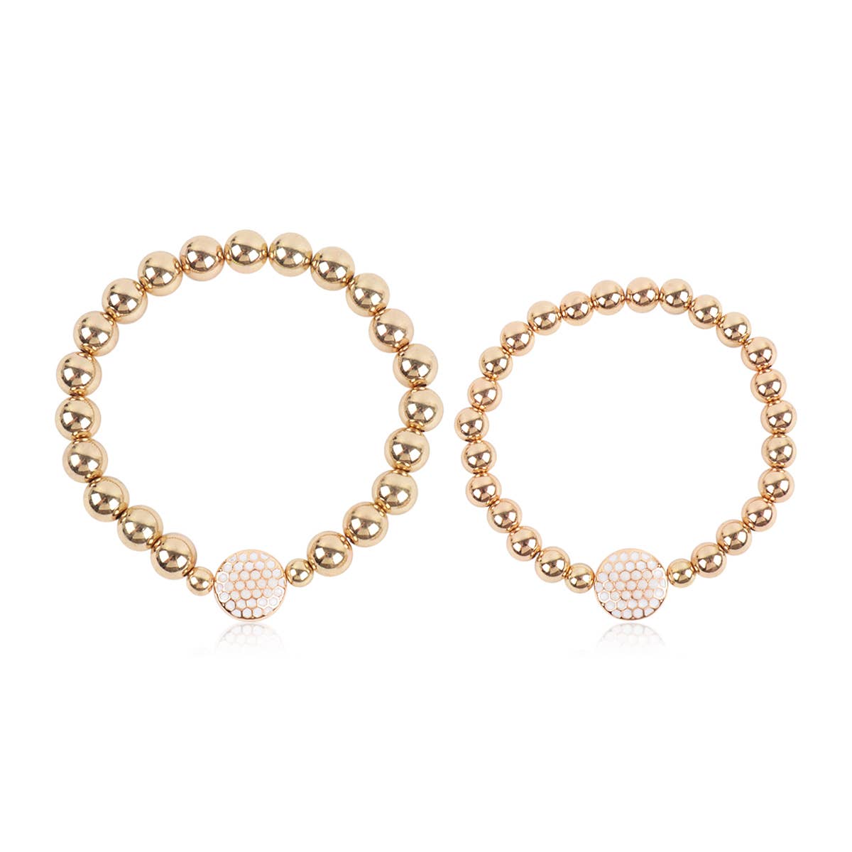 Loven x Mini Momo - Wholesale Beaded Bracelet - Mommy and Me Bracelets - Rhinestone Sports Charm Set12