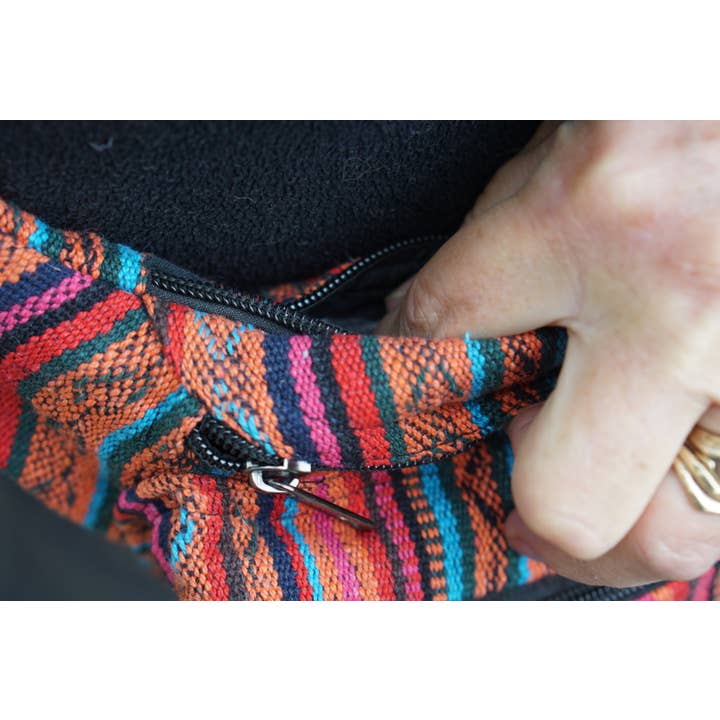 Ganesh Himal Trading - Wholesale Belt Bag - Unisex - Gyari Stripe Sling Bag Small2