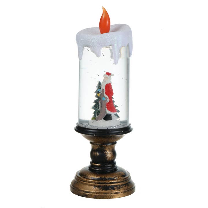 SINT - Wholesale Christmas Decoration - SINT Christmas Musical Snow Globe Candlestick Lantern17