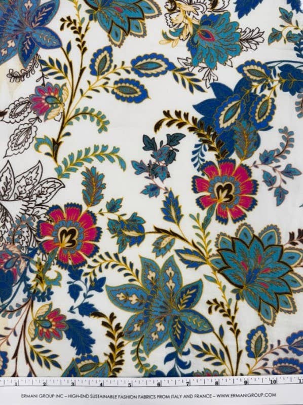 Ermani Group Inc - Sustainable High-End Fabrics - Wholesale Fabric - High-quality Fine Cotton Crepe Fabric Made in Italy.  2