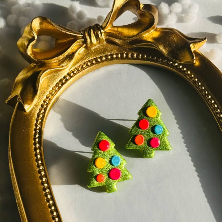 Delaney and Blu - Wholesale Stud/Post Earrings - Happy Tree Studs0