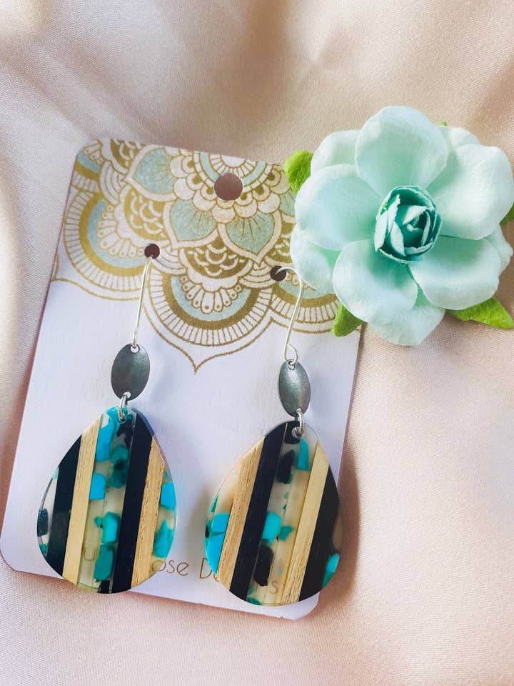 Artistic Wood Earrings 11 for wholesale by Autumn Rose Designs