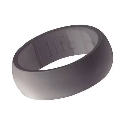 Men’s Silicone Ring- Silver for wholesale by Life Rings