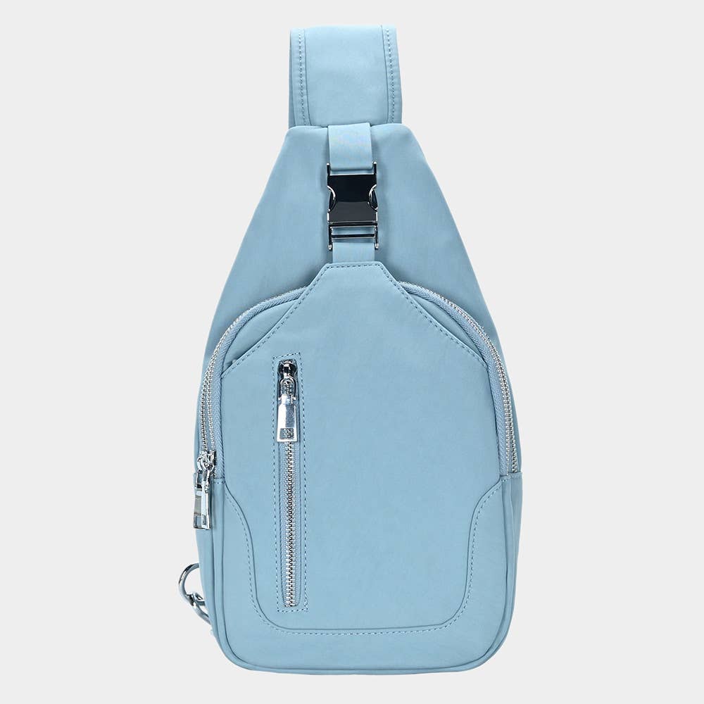 Sensibling Corp. - Wholesale Crossbody Bag - Women's - Adjustable Strap and Zipper Pockets Sleek Sling Backpack0