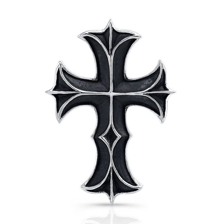 Pendentif en argent Sterling Croix noire pour la vente par agrock-usa.com
