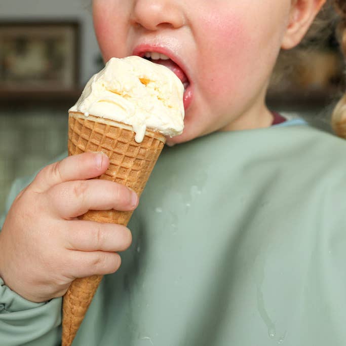 Tilda & Moo - Wholesale Bib - Baby - Pistachio Cream | Smock Bib1