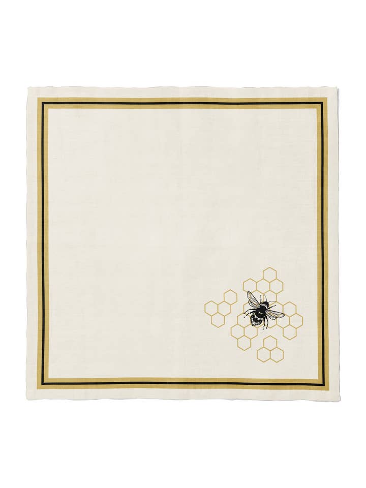 Bee Hive Easy-Care Napkins (set of 6) for wholesale by Sobre Meza