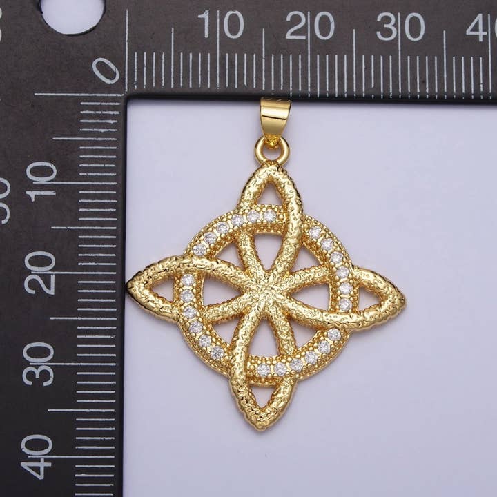 Aim Eternal - Wholesale Individual Charm/Pendant - 24K Gold Filled Celtic Knots Pendant AA2572