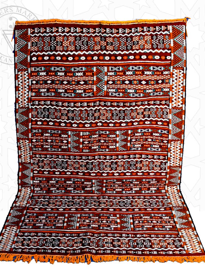 Flachgewebter Kelim marokkanischen Teppich für den Großhandel von Berbers Market