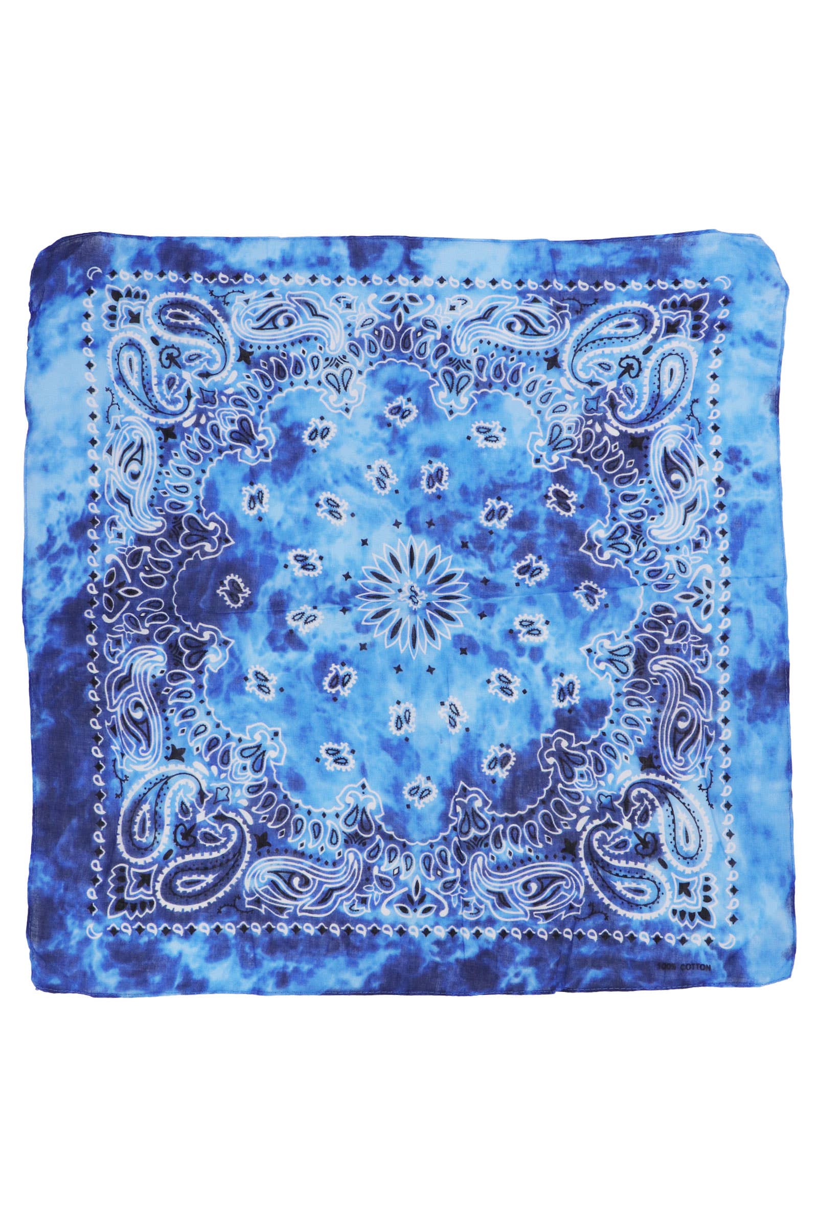 Cap Zone - Wholesale Bandana – Women's - Paisley Tie Dye Marble Gradient Cotton Bandana0