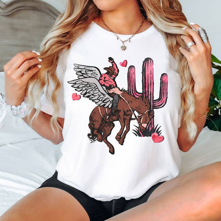 Transfert de chaleur Valentine Rodeo Cowboy DTF pour la vente par Trendy Transfers