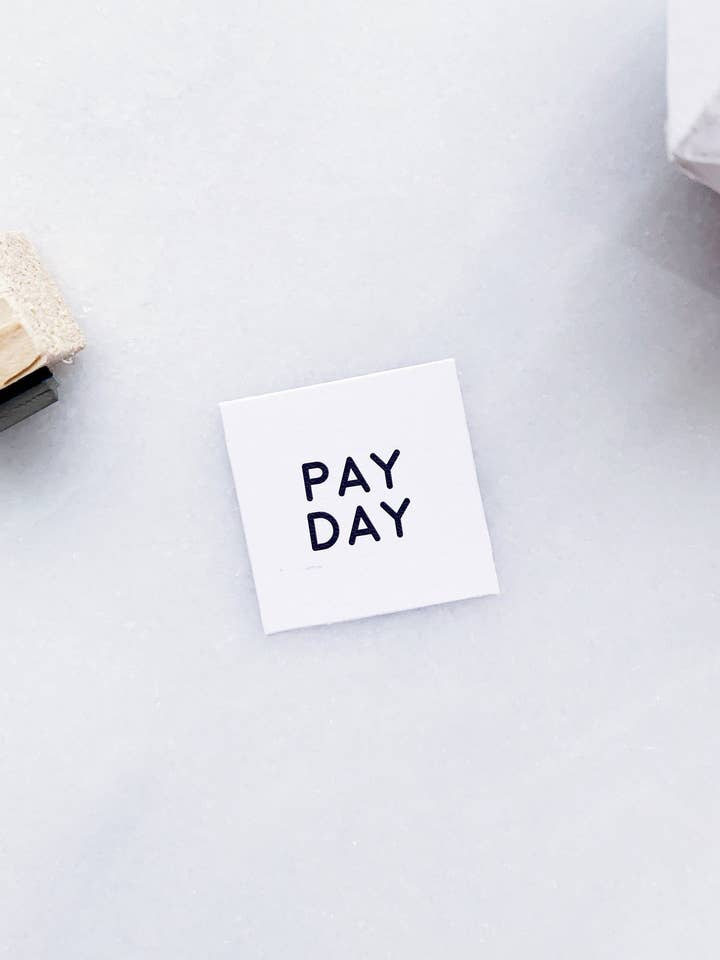 Tampon encreur "Jour de paie" pour la vente par Papergram