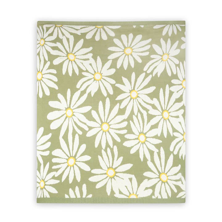 Wildflower - Organic Jacquard Knit Baby Blankets for wholesale by Viverano Organics