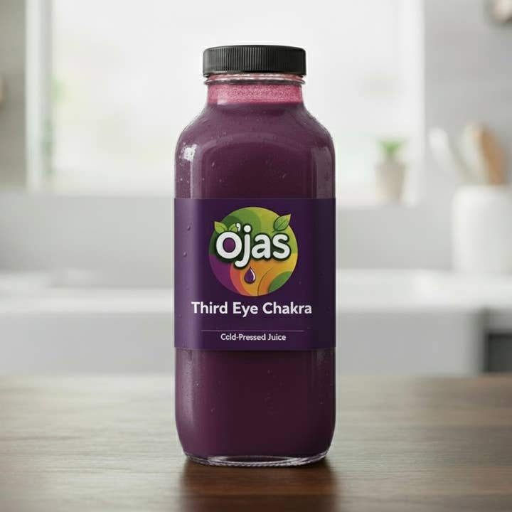 Third Eye Chakra Organic Juice for wholesale by Ojas Juice
