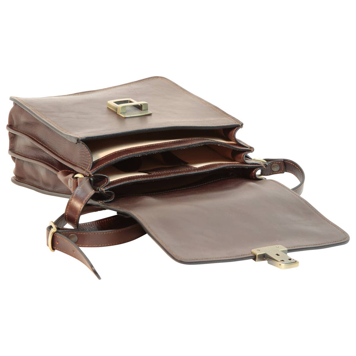 Old Angler Firenze - Wholesale Shoulder Bag - Women's - Borsa a tracolla in pelle .Testa di moro3