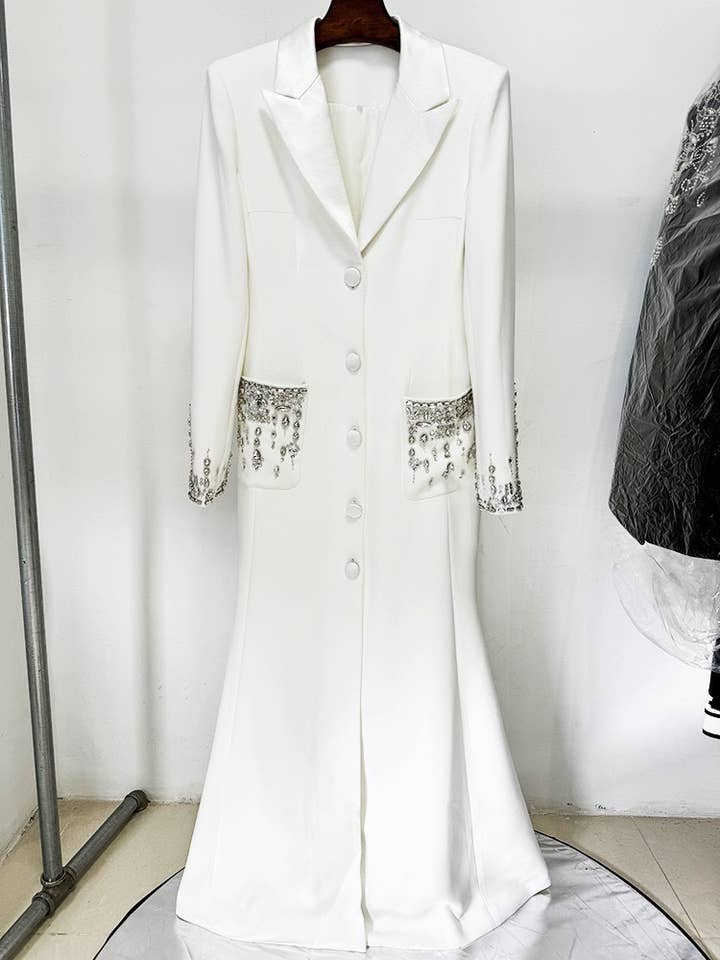 Productseeker - Wholesale Gown - Women's - DR0175L Beaded Collar Fishtail: Evening Chic