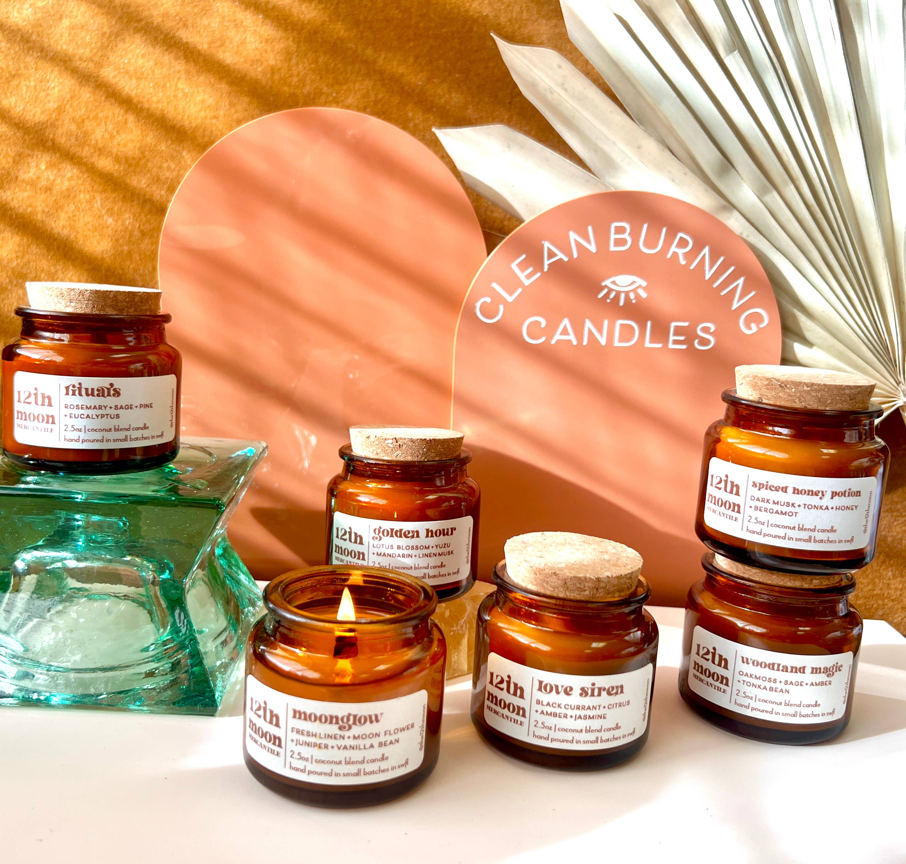 The 12th Moon - Wholesale Pot/gevulde kaars - GOLDEN HOUR COLLECTION Kaars met kokoswas - MINI Apothecary2